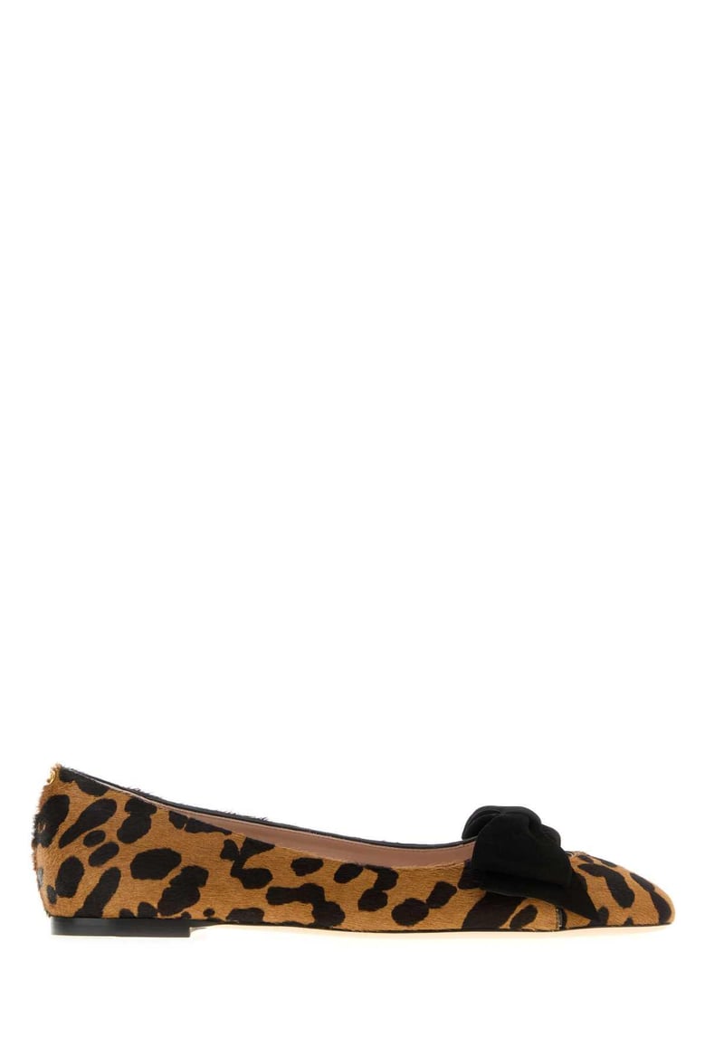 printed calf hair bowow ballerinas by Selfnex