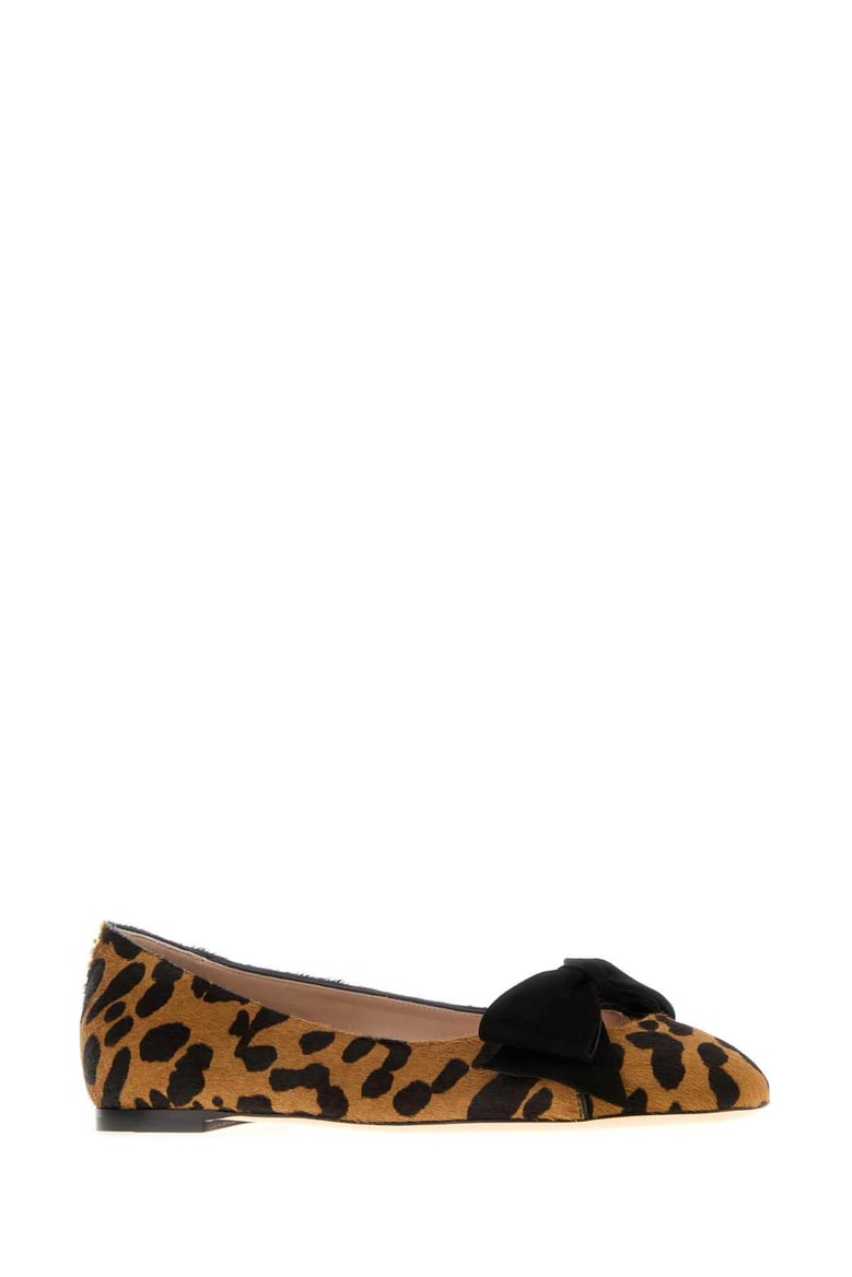 printed calf hair bowow ballerinas by Selfnex