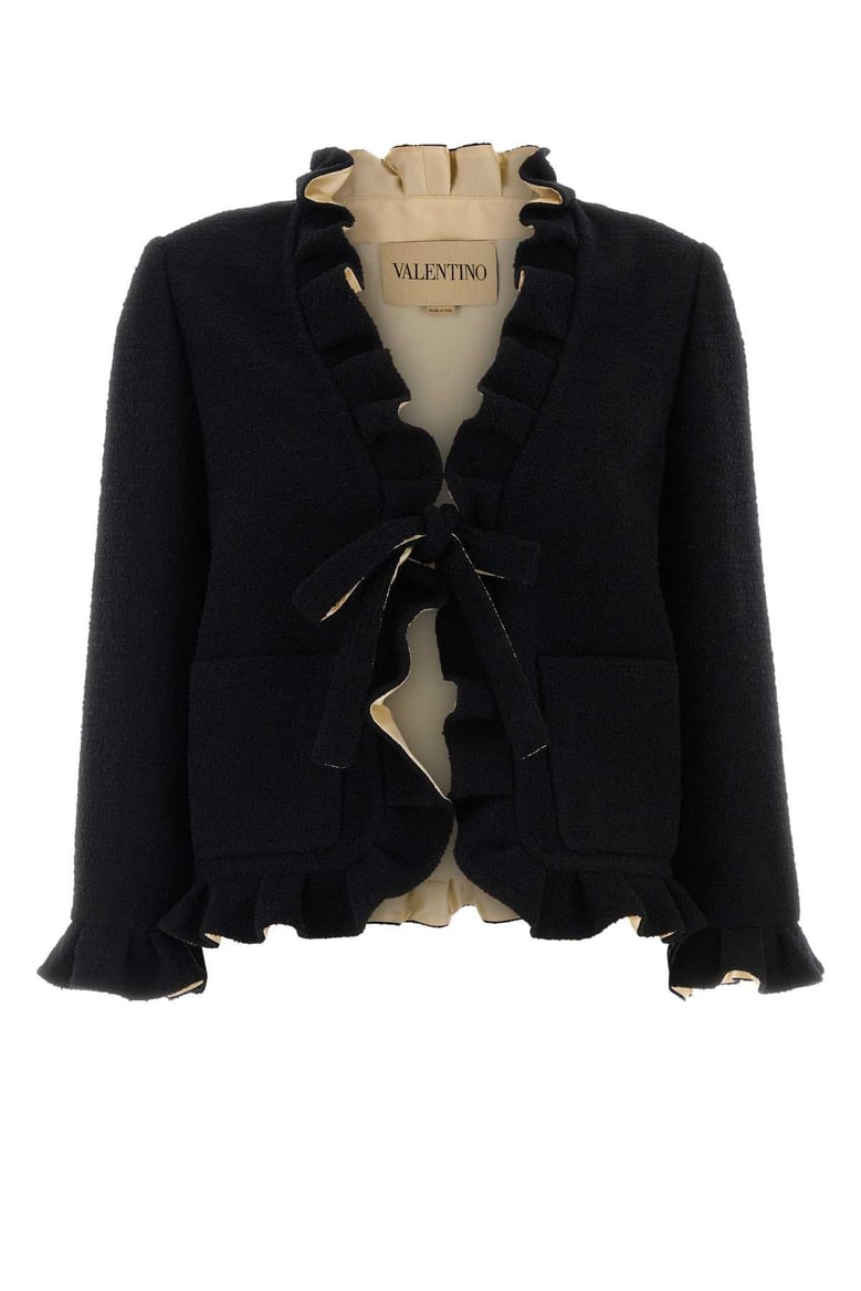 black boucle blazer by Selfnex