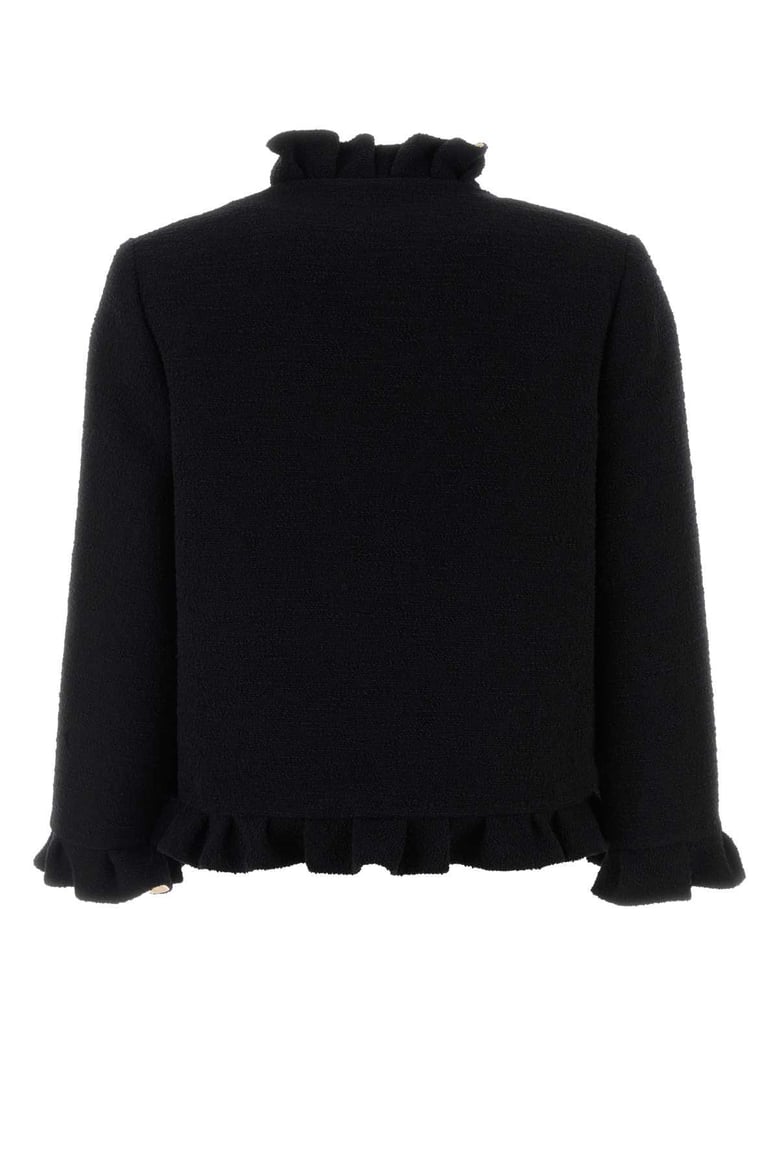 black boucle blazer by Selfnex