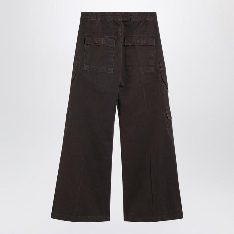 dark powder grey nylon double cargo jumbo belas trousers by Selfnex