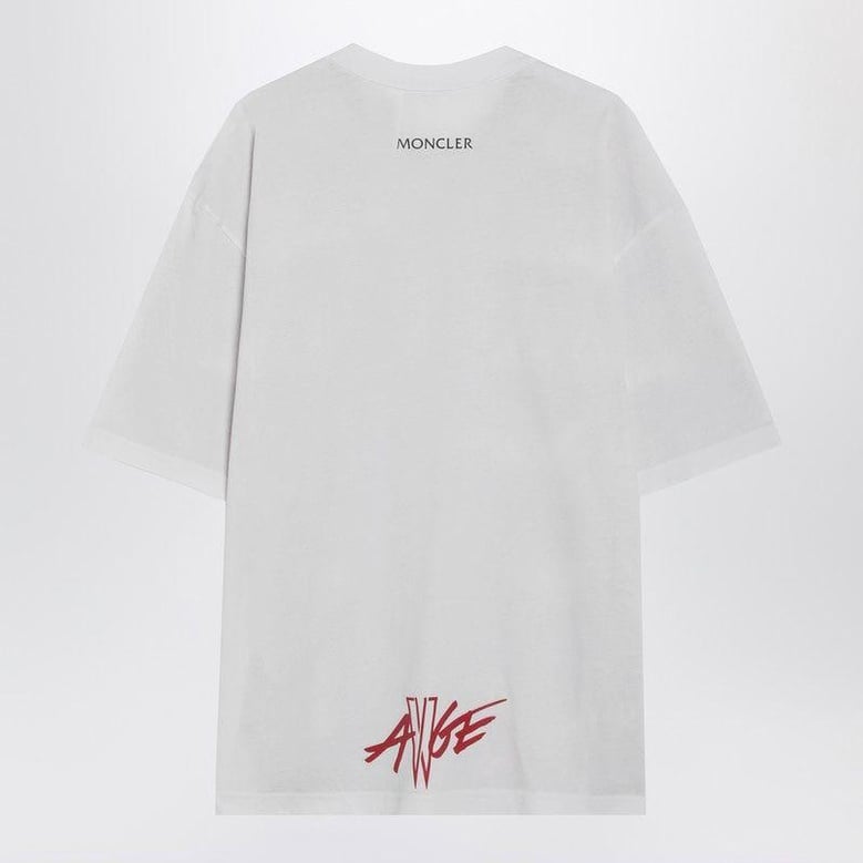 red cotton tshirt with digital print by Selfnex