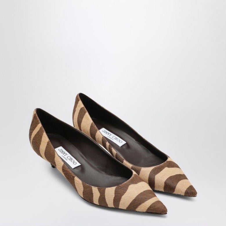 amelia pumps in zebraprint pony hair by Selfnex