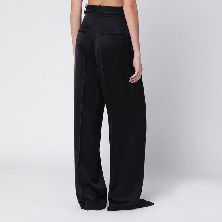 black satin trousers by Selfnex