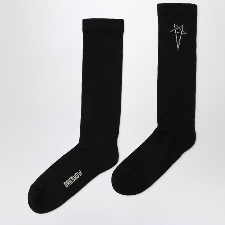 black cotton socks with logo by Selfnex