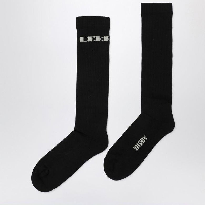 black cotton socks with logo by Selfnex