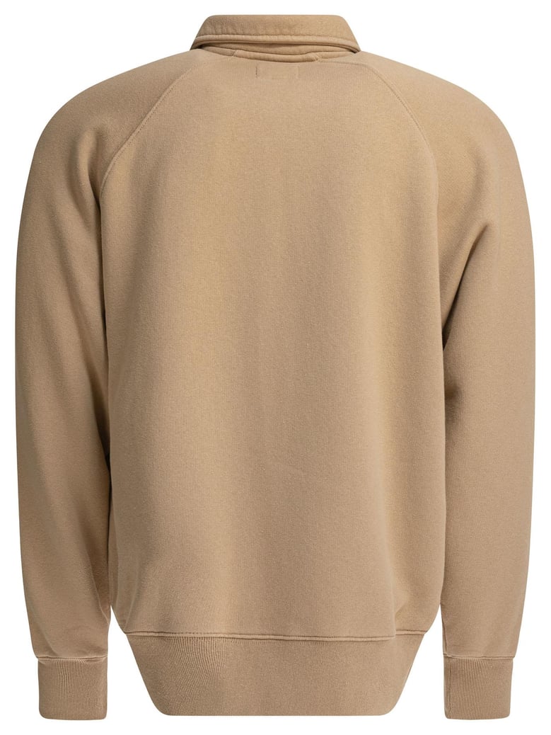 beige cotton polyester sweatshirt by Selfnex