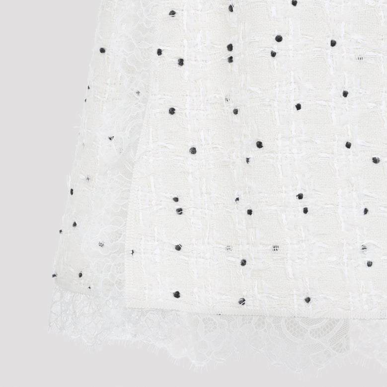 ivory cotton mini skirt by Selfnex