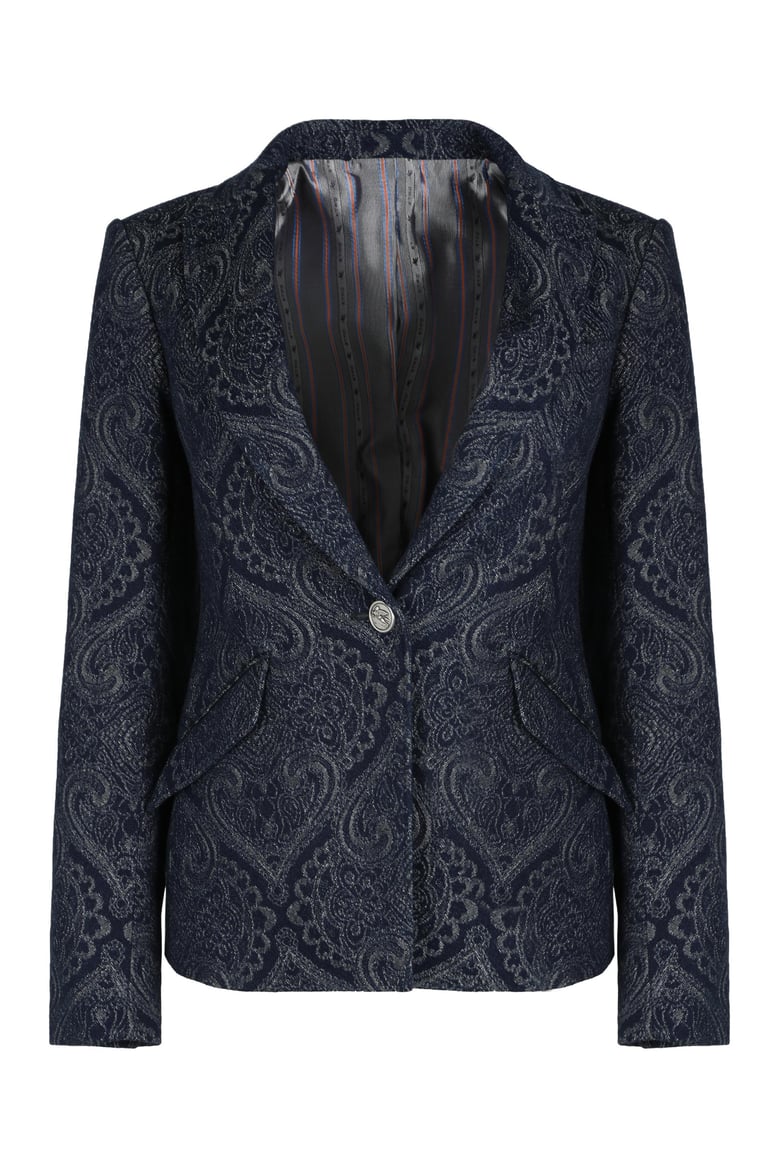 denim jacquard jacket by Selfnex