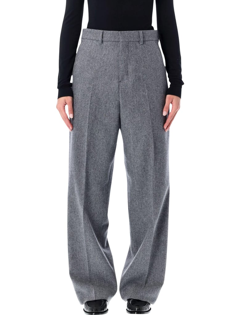 ami paris wool wide-leg trousers by Selfnex