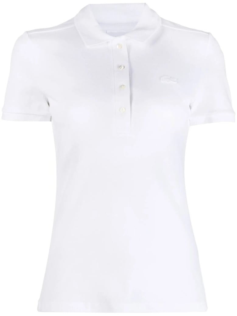 slim fit white polo by Selfnex