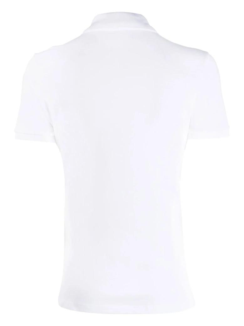 slim fit white polo by Selfnex