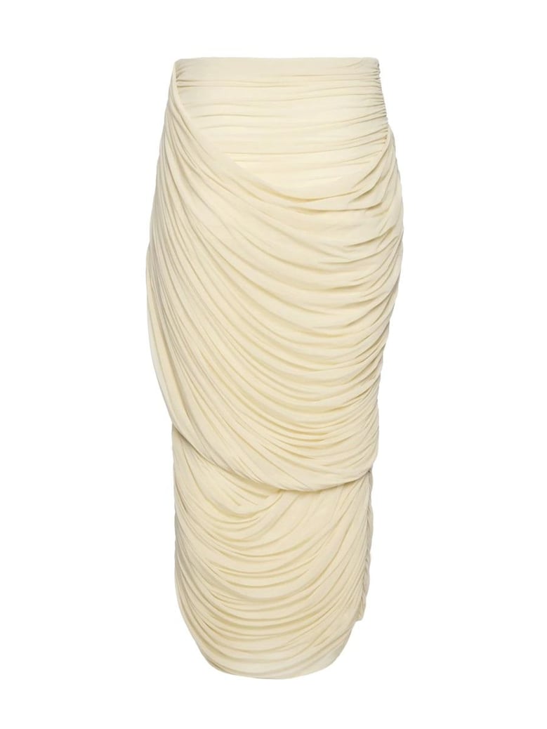 draped midi skirt by Selfnex
