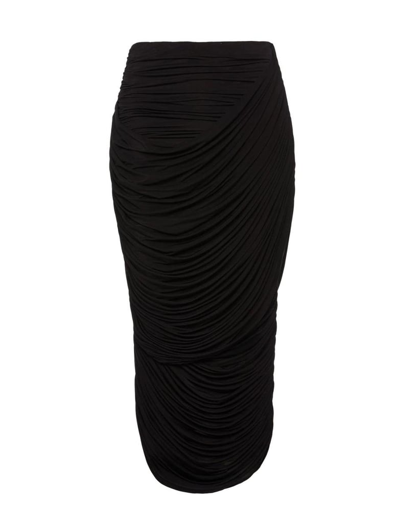 draped midi skirt by Selfnex