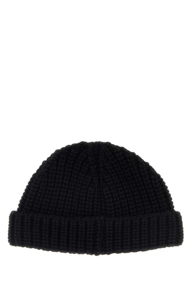 black wool beanie hat by Selfnex