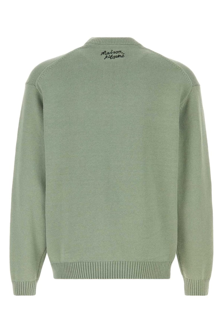 mint green cotton blend sweater by Selfnex