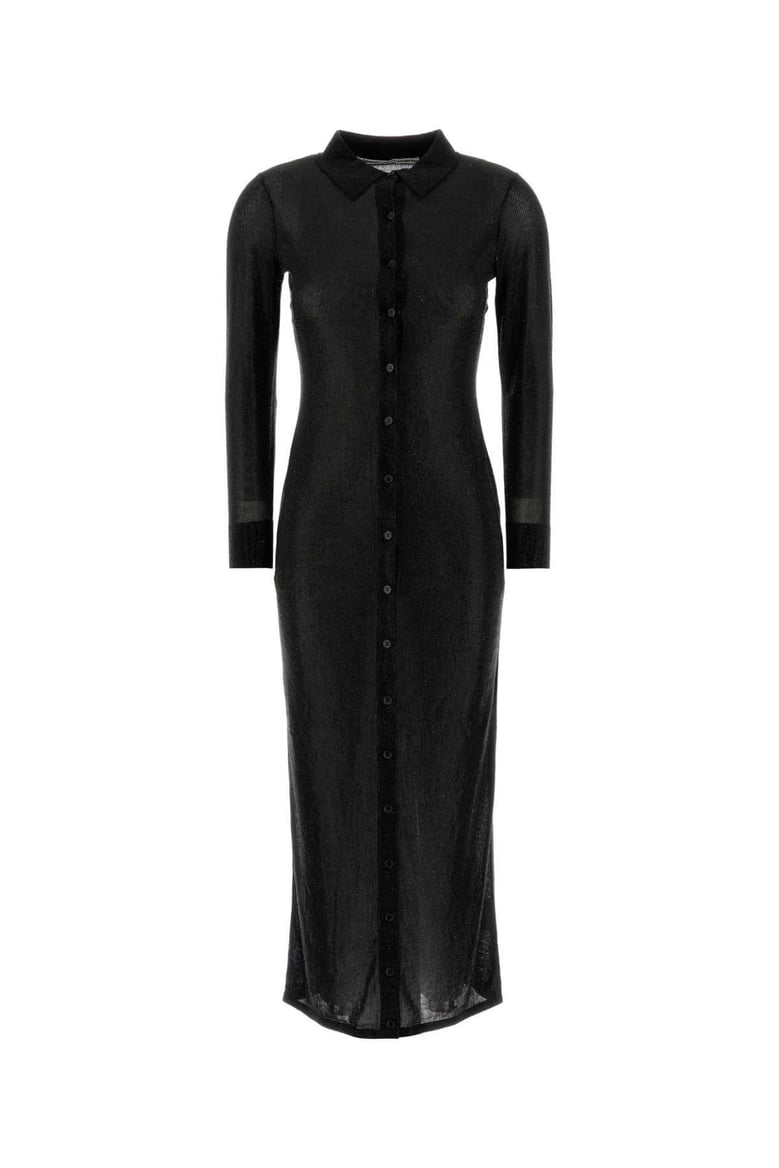 embellished viscose shirt dress by Selfnex