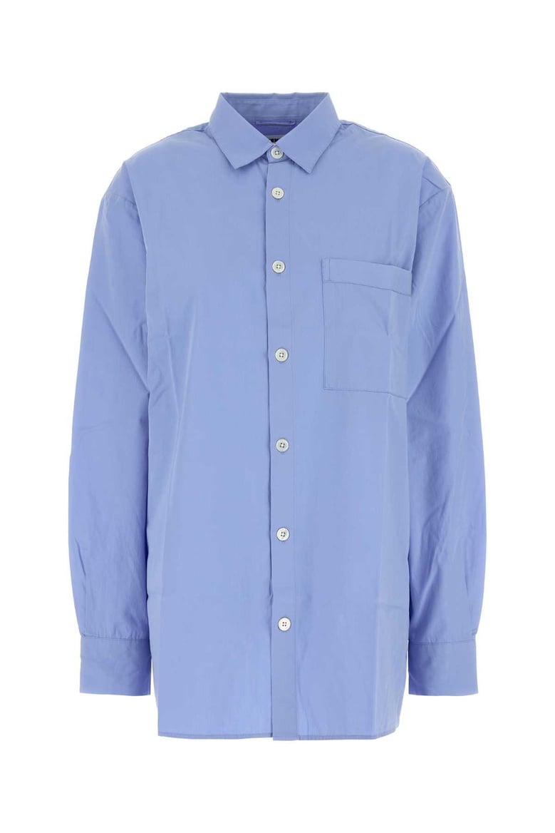 cerulean blue poplin oversize pyjama shirt by Selfnex