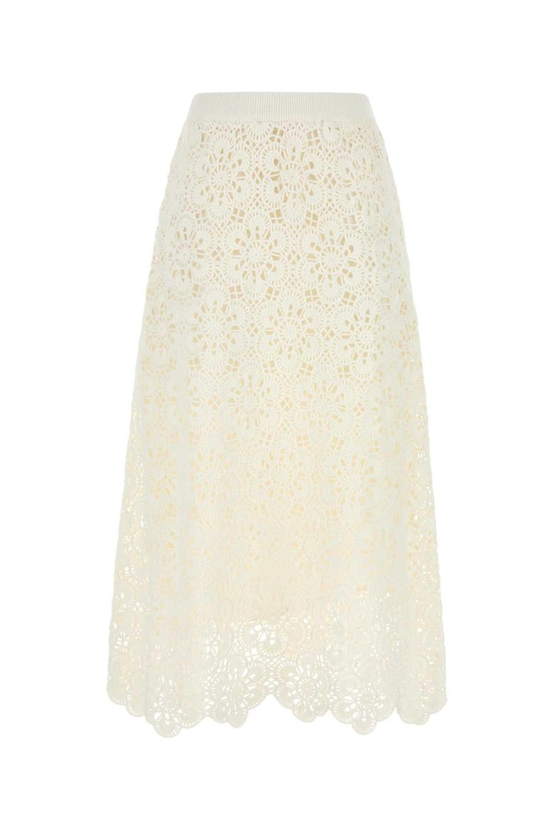 white crochet skirt by Selfnex
