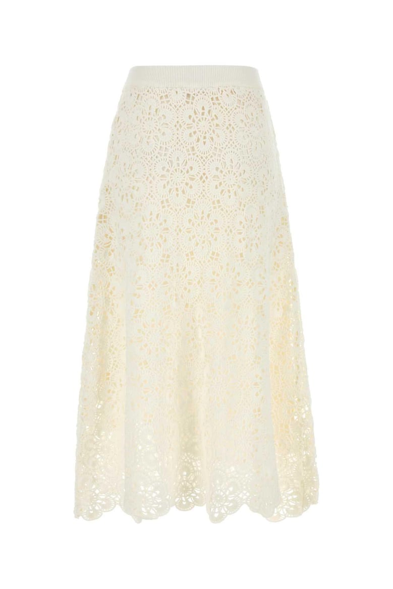 white crochet skirt by Selfnex