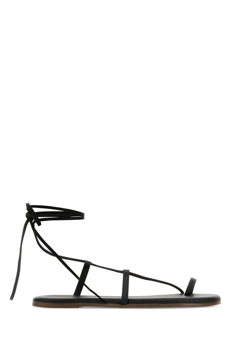 black leather jo sandals by Selfnex
