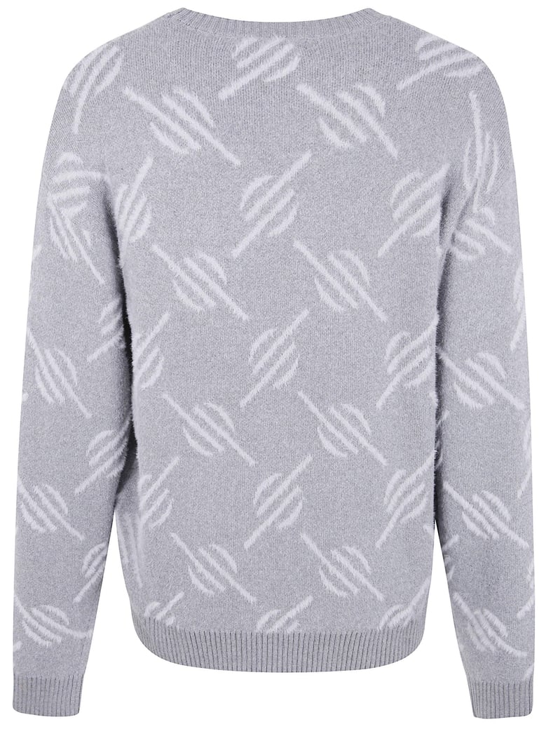 tevin monogram knit sweater by Selfnex