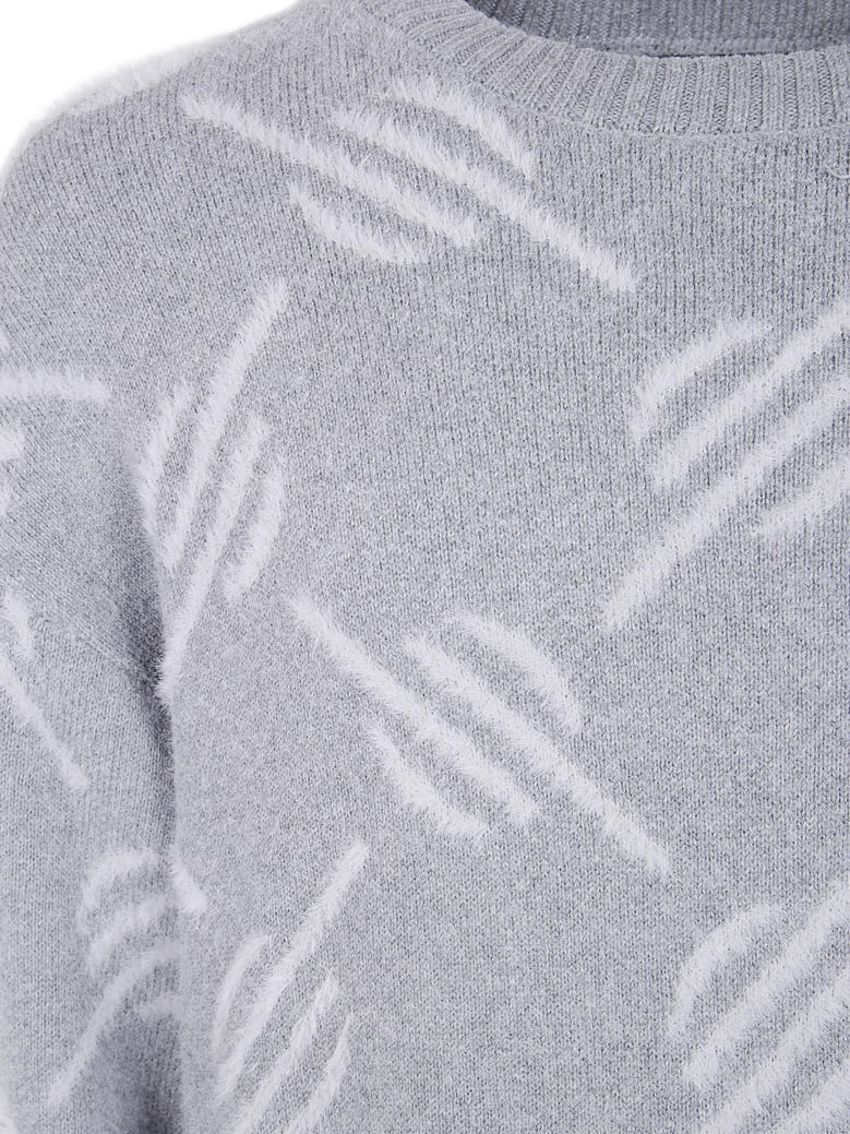 tevin monogram knit sweater by Selfnex