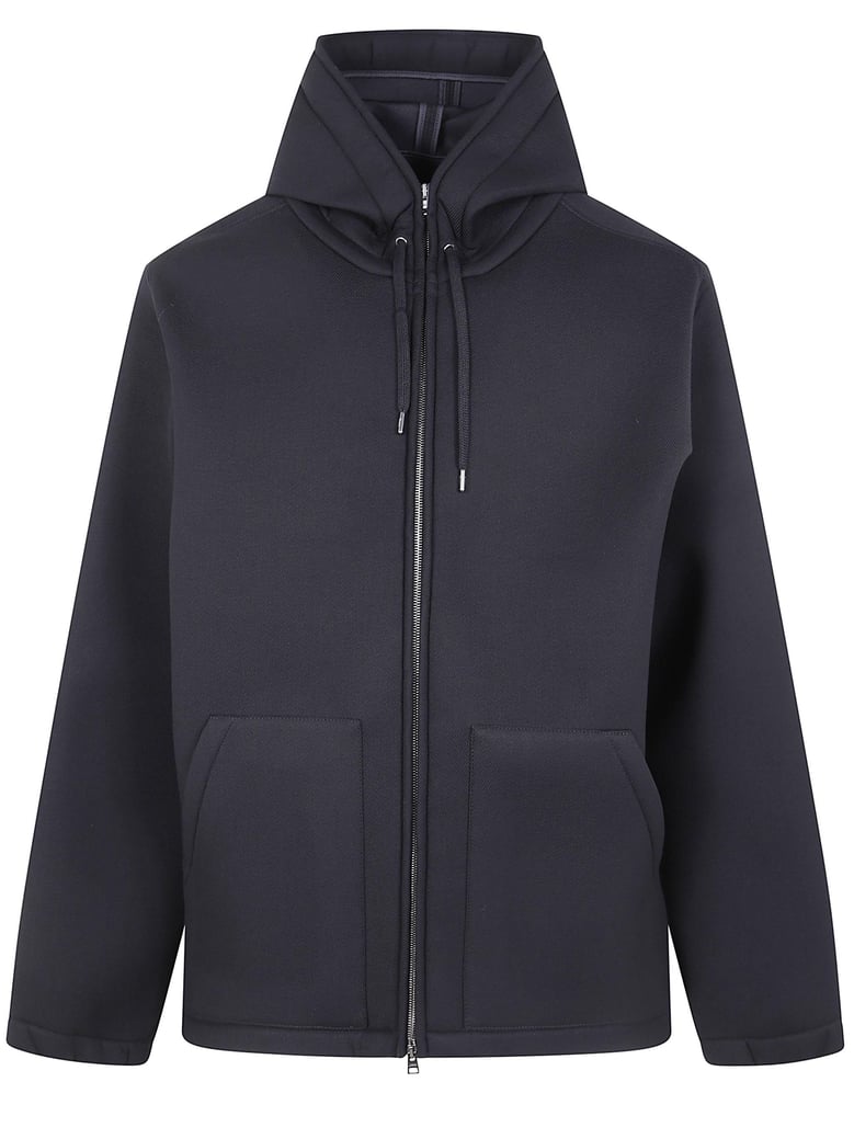 belt pockets short jacket by Selfnex