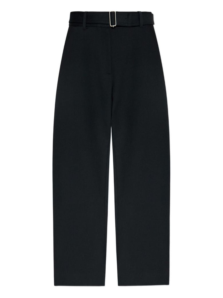 doring belted round leg pant by Selfnex
