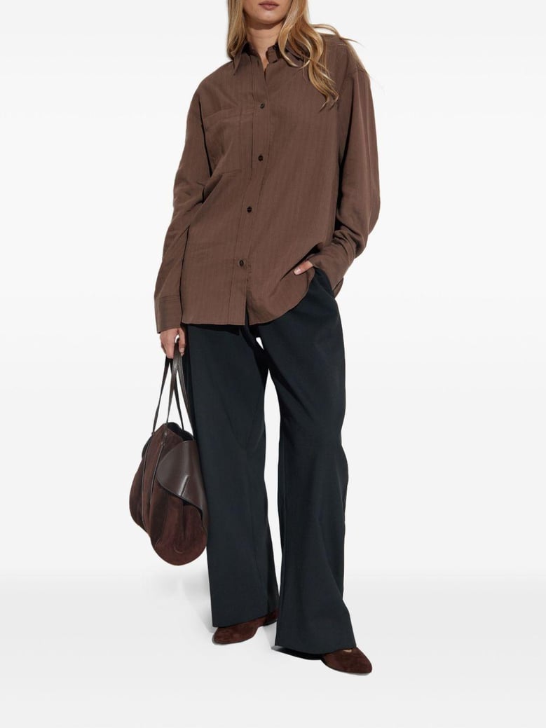 doring belted round leg pant by Selfnex