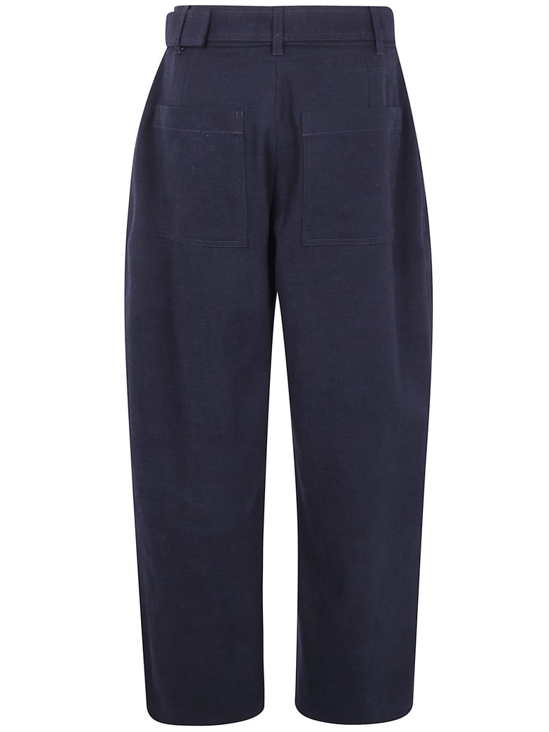 doring belted round leg pant by Selfnex
