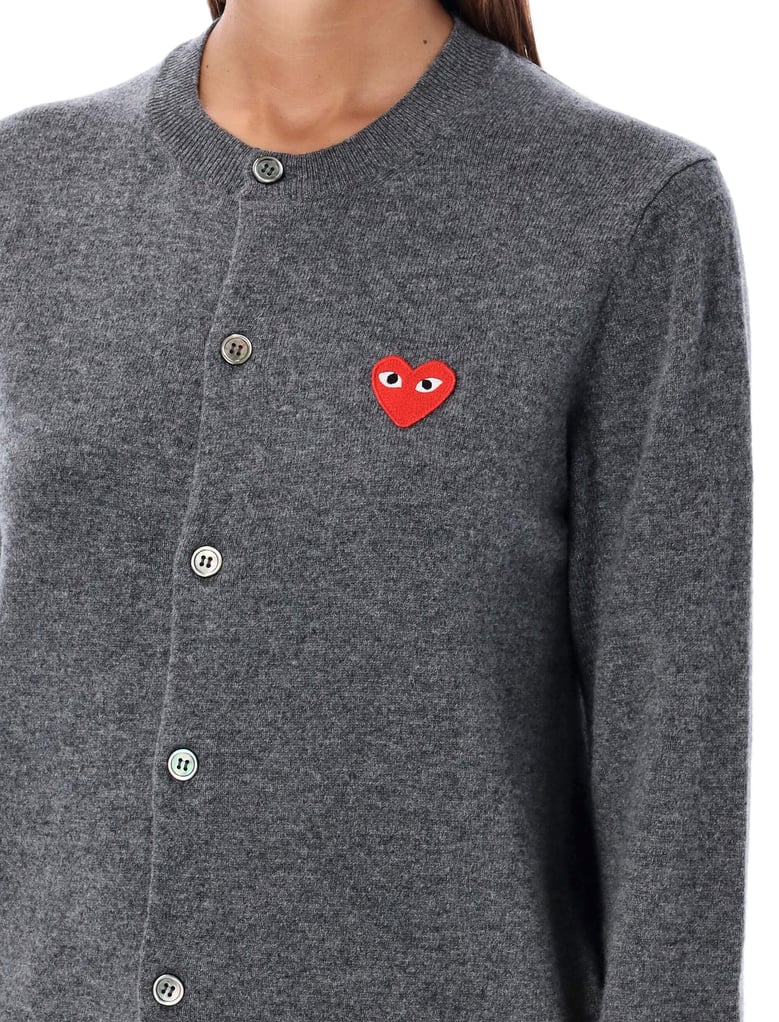 red heart patch cardigan by Selfnex