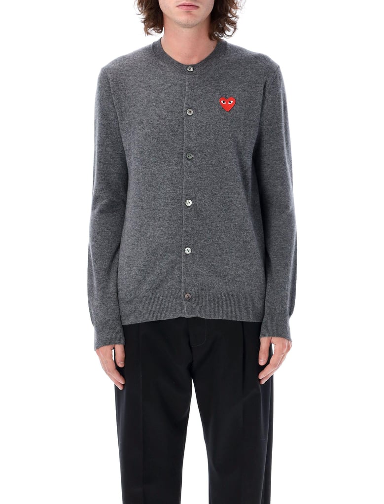 red heart patch cardigan by Selfnex