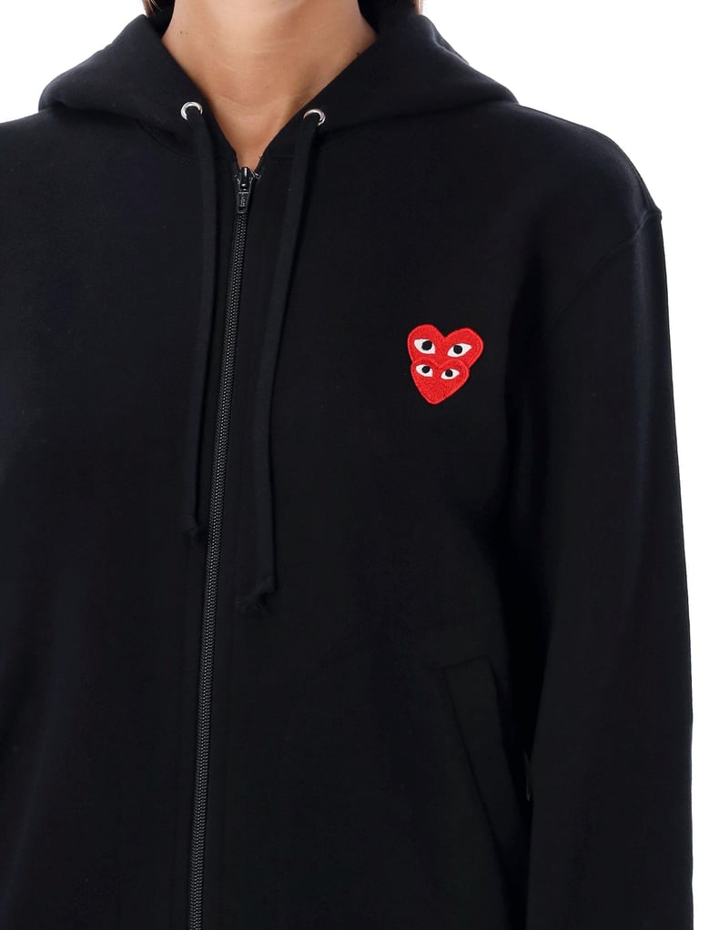 black heart zip hoodie by Selfnex
