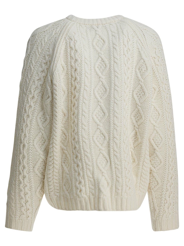 sandbeige knitwear white by Selfnex