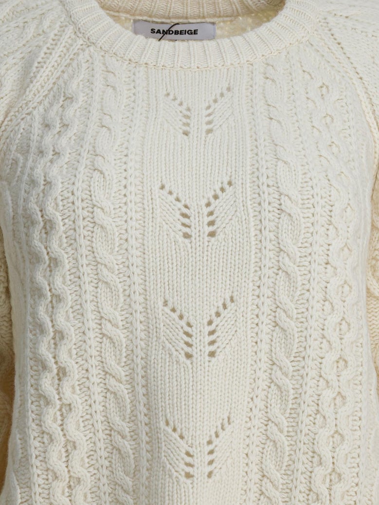 sandbeige knitwear white by Selfnex