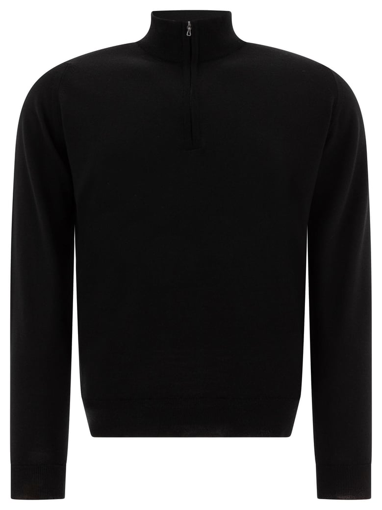 merino wool tapton half-zip sweater by Selfnex