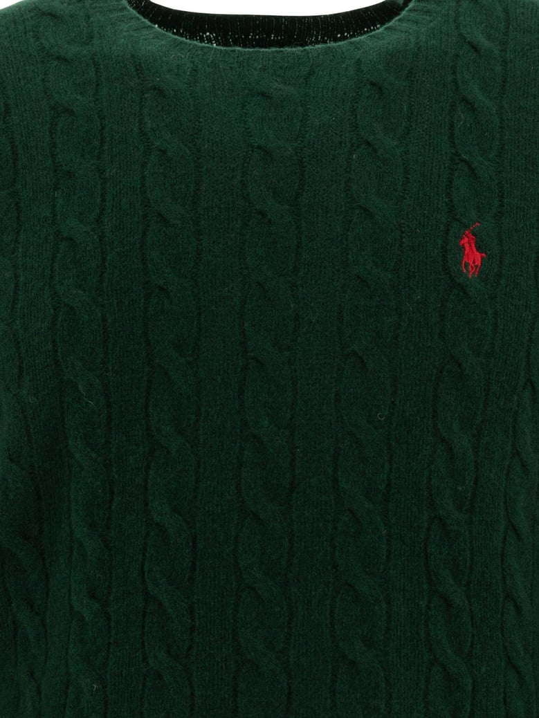 wool and cashmere crewneck sweater with logo by Selfnex