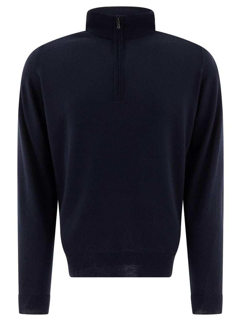 merino wool tapton half-zip sweater by Selfnex