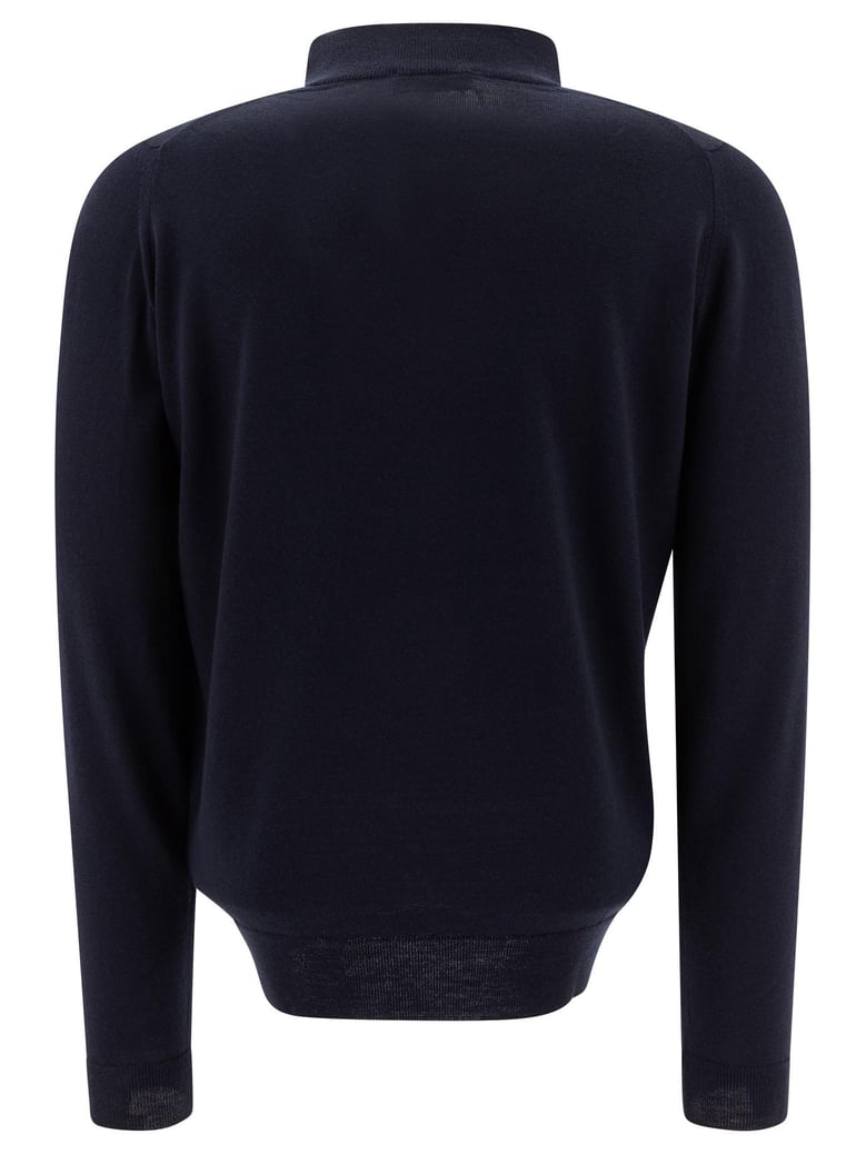 merino wool tapton half-zip sweater by Selfnex