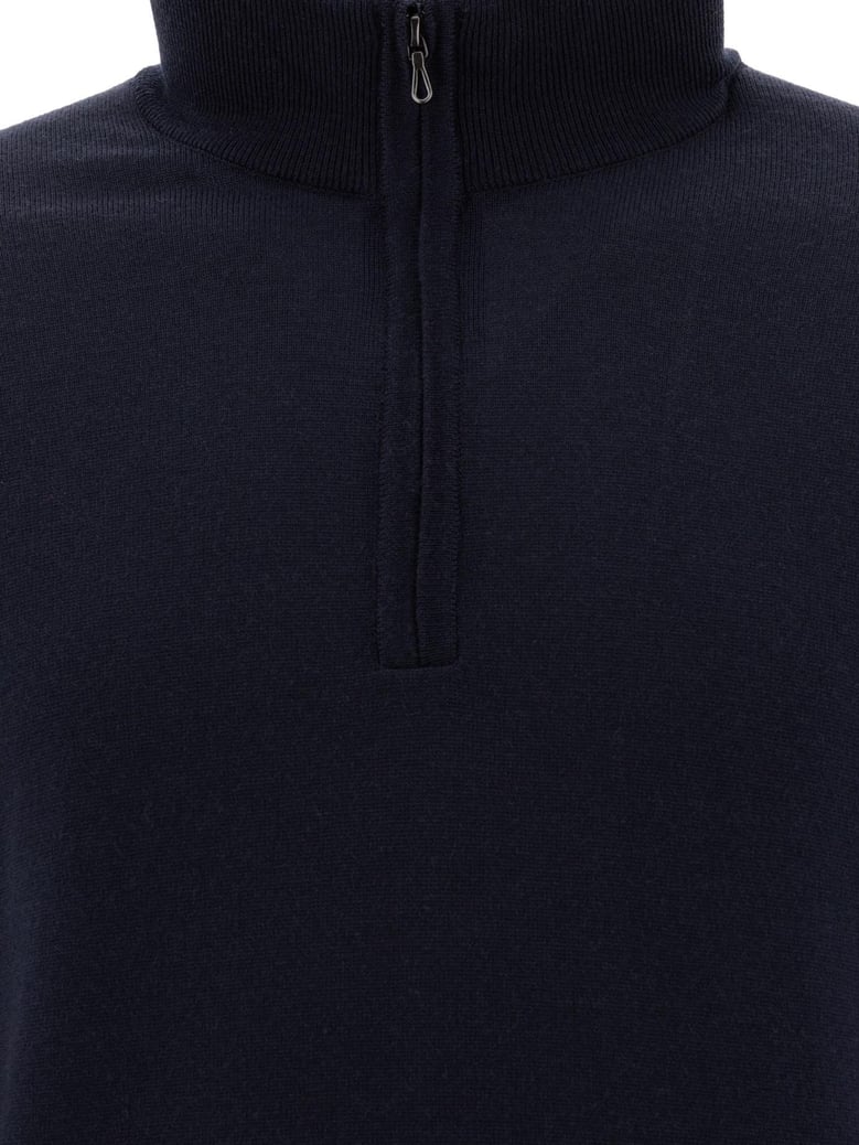 merino wool tapton half-zip sweater by Selfnex