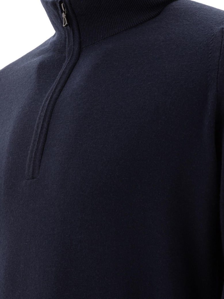 merino wool tapton half-zip sweater by Selfnex