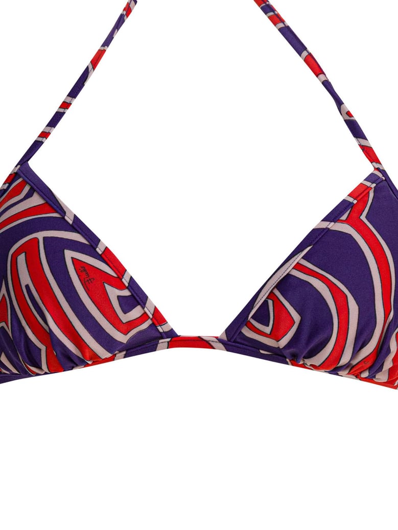 labirinto print triangle bikini top by Selfnex