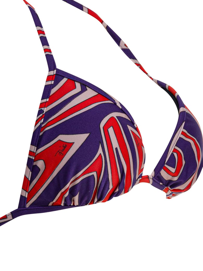 labirinto print triangle bikini top by Selfnex