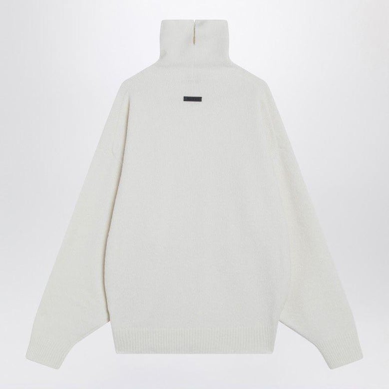 white turtleneck sweater in wool by Selfnex