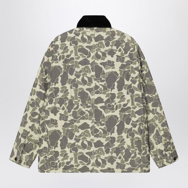 tapestry chore coat camo duck jacquard green/tobacco by Selfnex