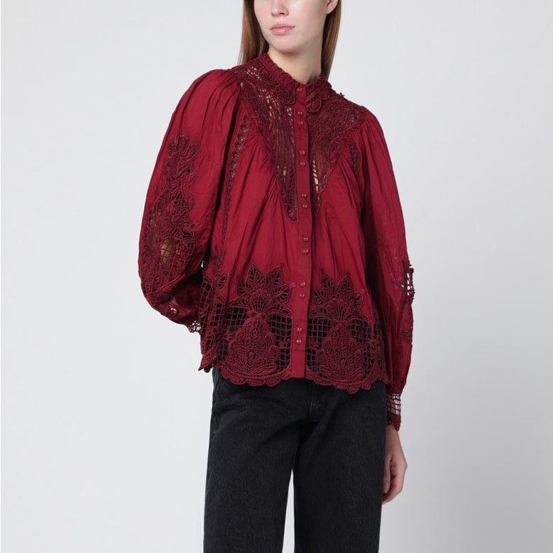 berry garden blouse in guipure lace by Selfnex