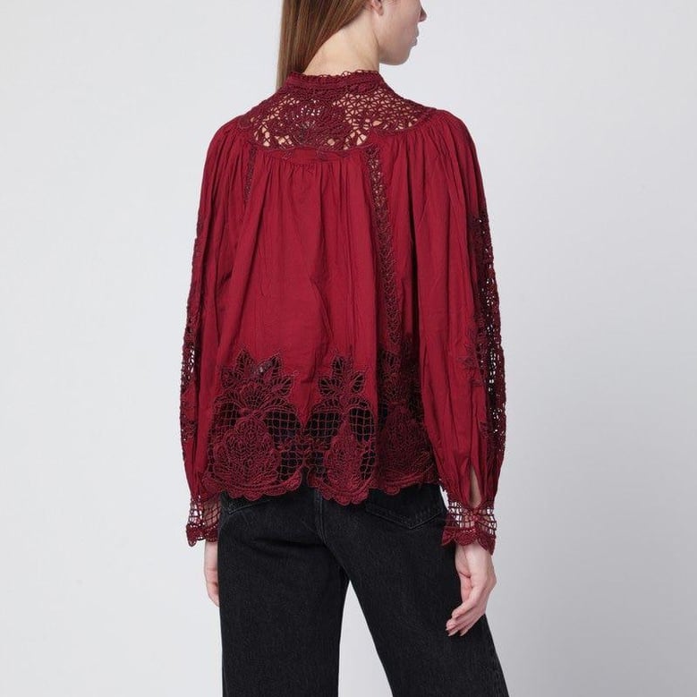 berry garden blouse in guipure lace by Selfnex