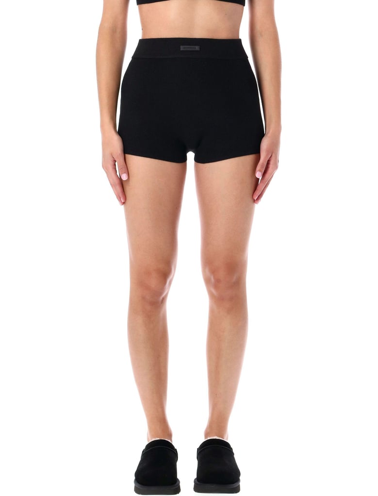 black culotte in stretch waffle fabric by Selfnex