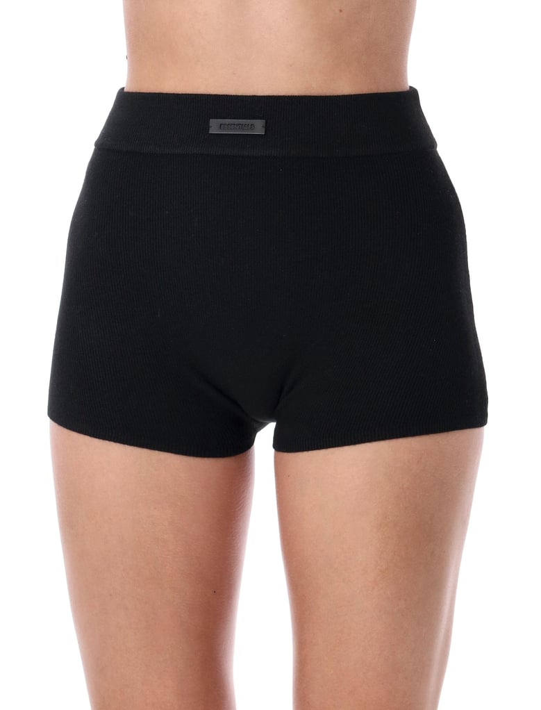 black culotte in stretch waffle fabric by Selfnex